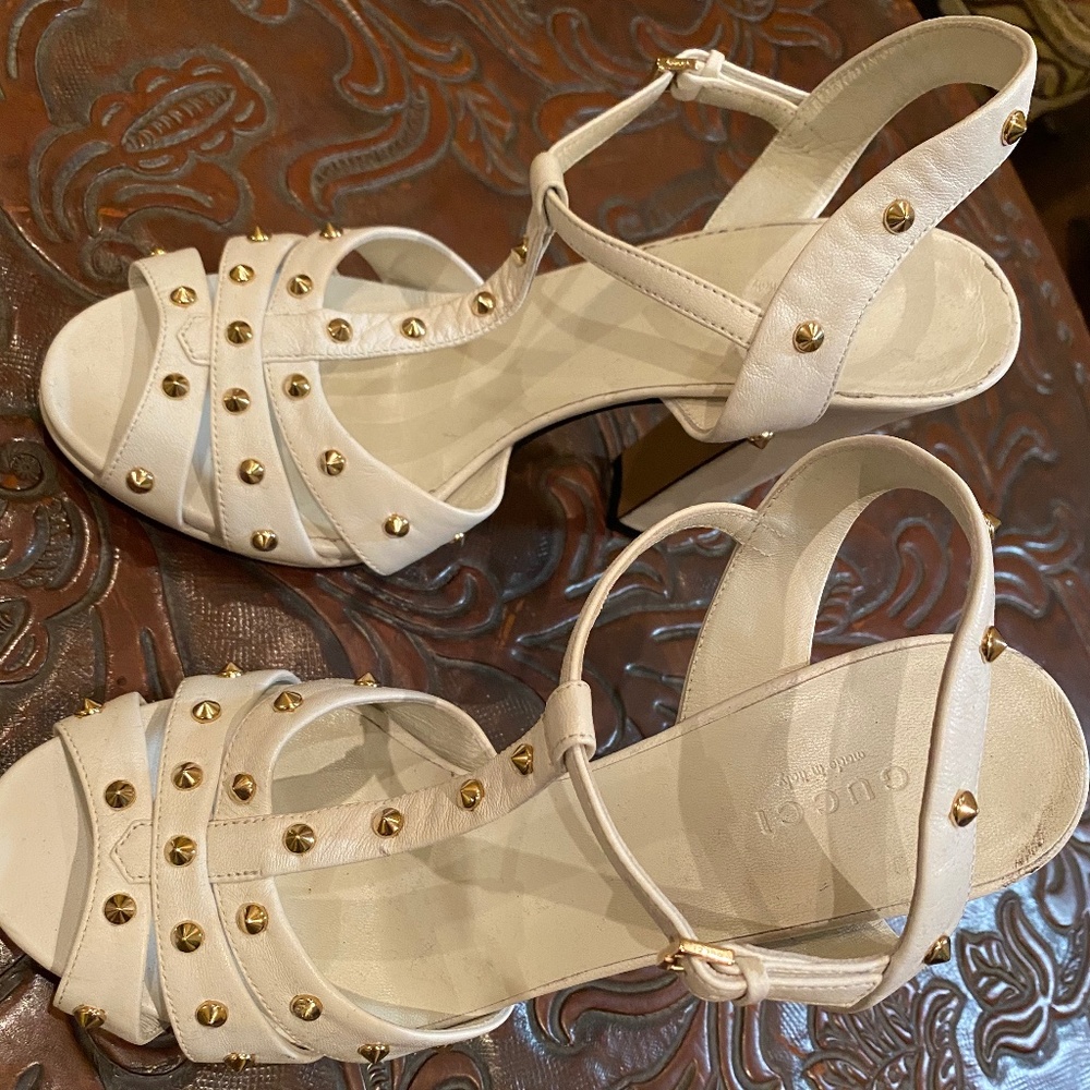Gucci white sandals